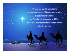 Carol service invite parents
