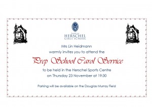 Invitation Carol Service 2017